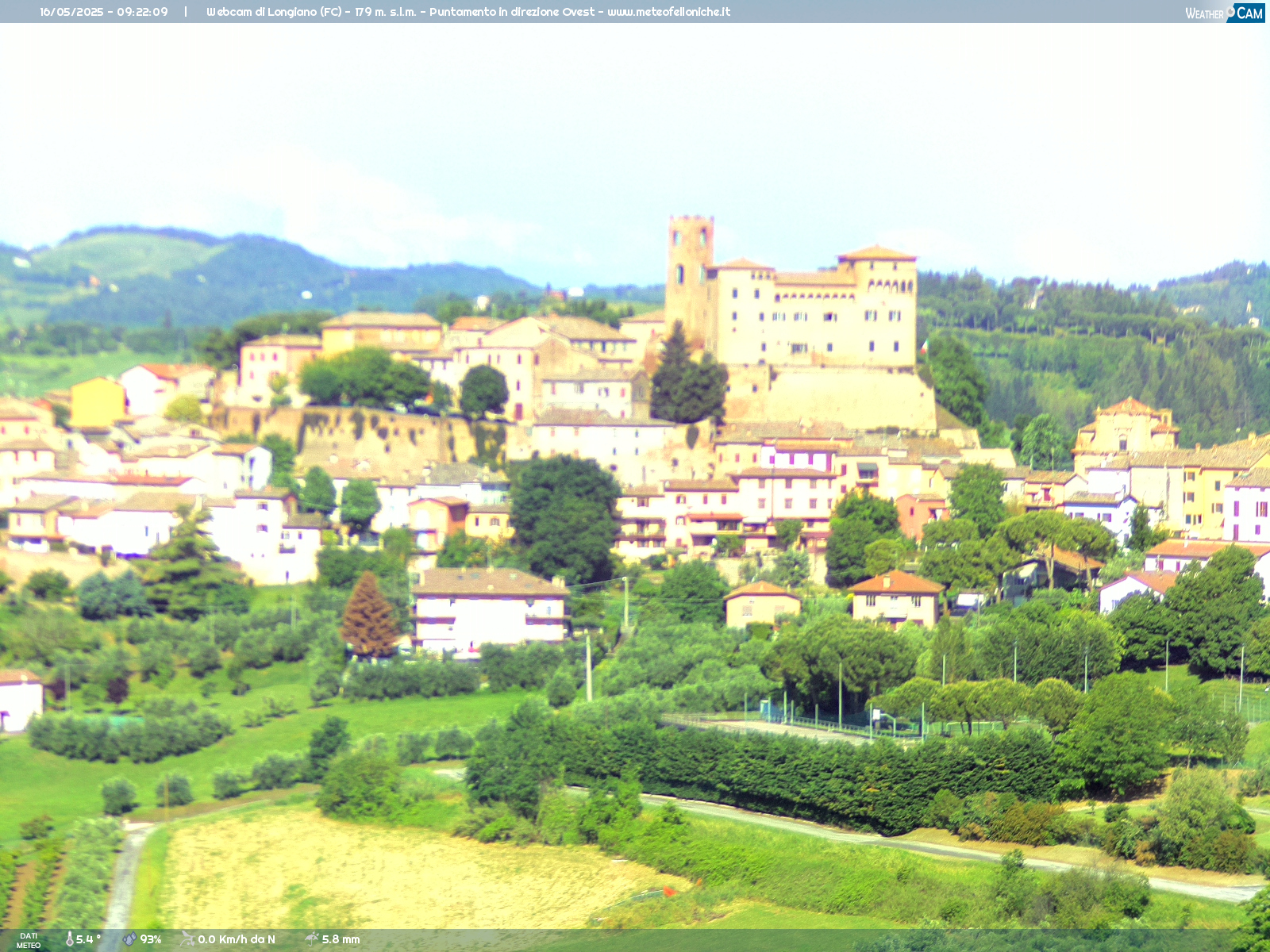 immagine della webcam nei dintorni di Santarcangelo di Romagna: webcam Longiano